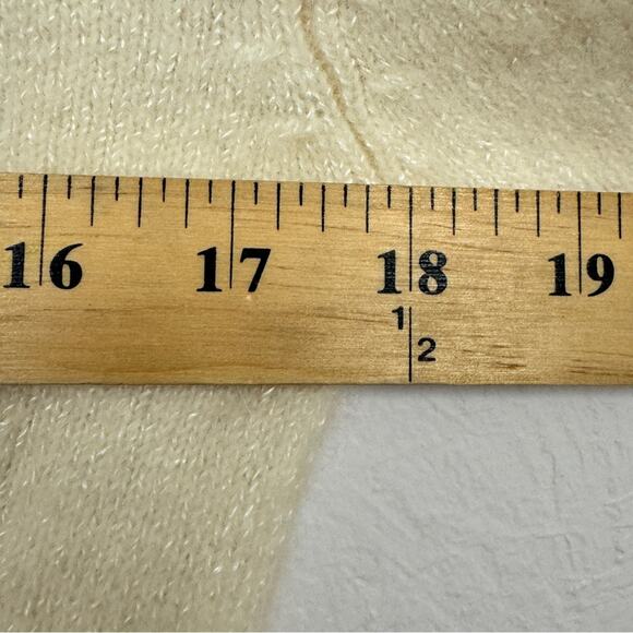 Vintage Lilly of California Cream Angora Wool Blend Sweater Womens M Coquette - Picture 7 of 11